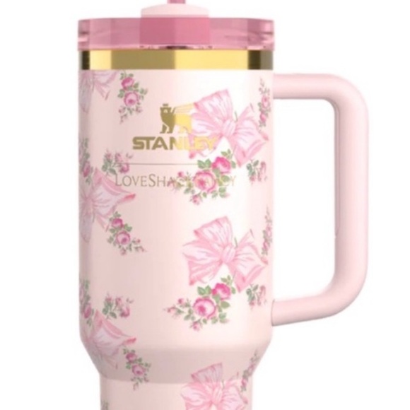 AUTHENTIC SOLD OUT Stanley x Love Shack Fancy Rosa Beaux Pink 40oz - NWB Sealed - Picture 3 of 5